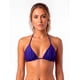 thumbnail image 1 of Bikini triángulo drapeado azul brillante Talla L, 1 of 3