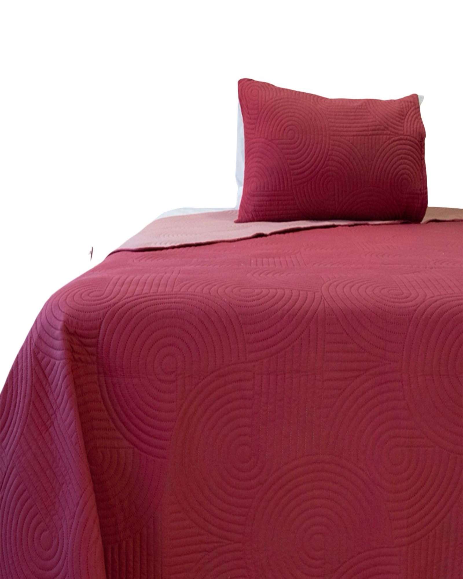 Cubrecama Quilt Bicolor Plaza Y Media Doral