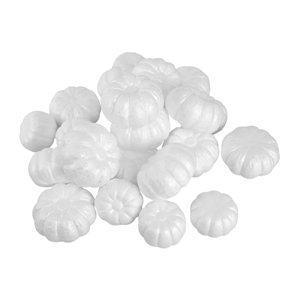 Magideal - 20 Piezas Calabazas Artificiales Blancas, Artesanías De Otoño, Minicalabazas Diy Para Centro De Mesa De Halloween, Adorno De Decoración De Chimenea