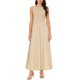 thumbnail image 2 of INSPIRE CHIC Vestido Maxi sin Mangas para Mujer con Diseño de Parches Línea A Cuello Redondo Elástico Casual Talla XL Beige, 2 of 6
