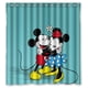 thumbnail image 1 of Cortina de ducha Zaza Mickey Mouse y Minnie Mouse, juego de cortinas de baño con ganchos, tamaño 66 x 72 pulgadas, 1 of 3