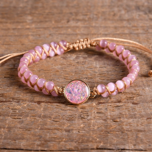 Healing Yoga Beaded Bracelet - Double Layer Adjustable Geometric Jewelry for Anxiety Relief and Stress Management