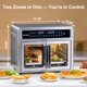 thumbnail image 2 of Horno tostador freidora de aire HotKing de doble zona 28 L de acero inoxidable, 2 of 8