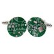 thumbnail image 2 of Gemelos De PCB Verde Para Hombre De Novedad, Gemelos Redondos Con Forma De Placa De Circuito, 16 Mm, 2 of 3