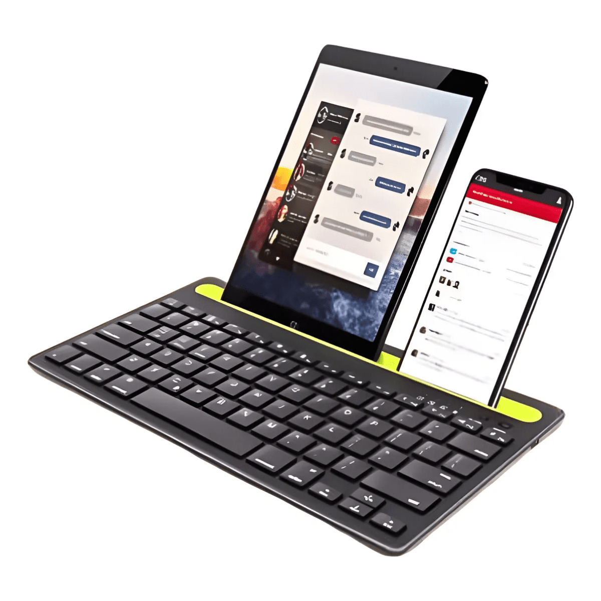 Genérico - Teclado Inalámbrico Bluetooth Dual Soporte Celular Tablet