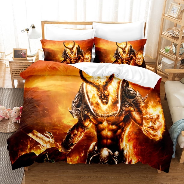 Warcraft Bedding Set Single Twin Full Queen King Size Game Bed Set Aldult Kid Bedroom Duvetcover Sets Bed Sheets