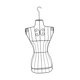 thumbnail image 5 of Maniquí Femenino De Alambre De Metal, Maniquí De Cuerpo Entero Para Vestidores, Color Blanco, 5 of 5