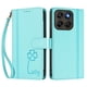 thumbnail image 3 of Funda Cartera Trébol para Motorola Moto G77 con Ranuras Tarjetas y Carga Inalámbrica Verde menta, 3 of 6