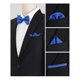thumbnail image 5 of INSPIRE CHIC Conjunto de Pajarita Pre-Anudada para Hombre con Pañuelos a Juego para Negocios Casual Azul Real Talla Única, 5 of 5