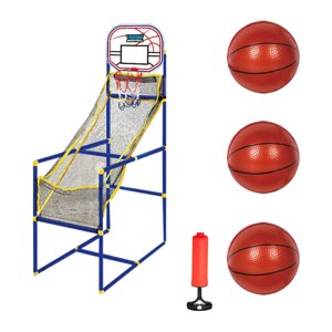 Magideal - Juego De Baloncesto Arcade Para Niños, Aro De Baloncesto De Altura Ajustable, Juguetes Deportivos Portátiles Para El Hogar, Niños Y Niñas, Interior Y 3 Bolas