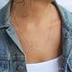 thumbnail image 2 of Collar de plata esterlina, collar de plata de cadena larga para mujer, collar de plata delicado minimalista, joyería sencilla hecha a mano en plata esterlina, 2 of 7