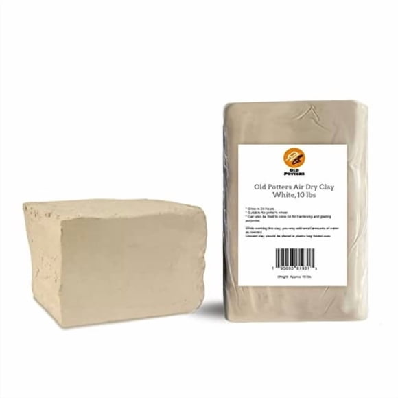 Clay Old Potters Air Dry, 4,5 kg, color blanco de primera calidad