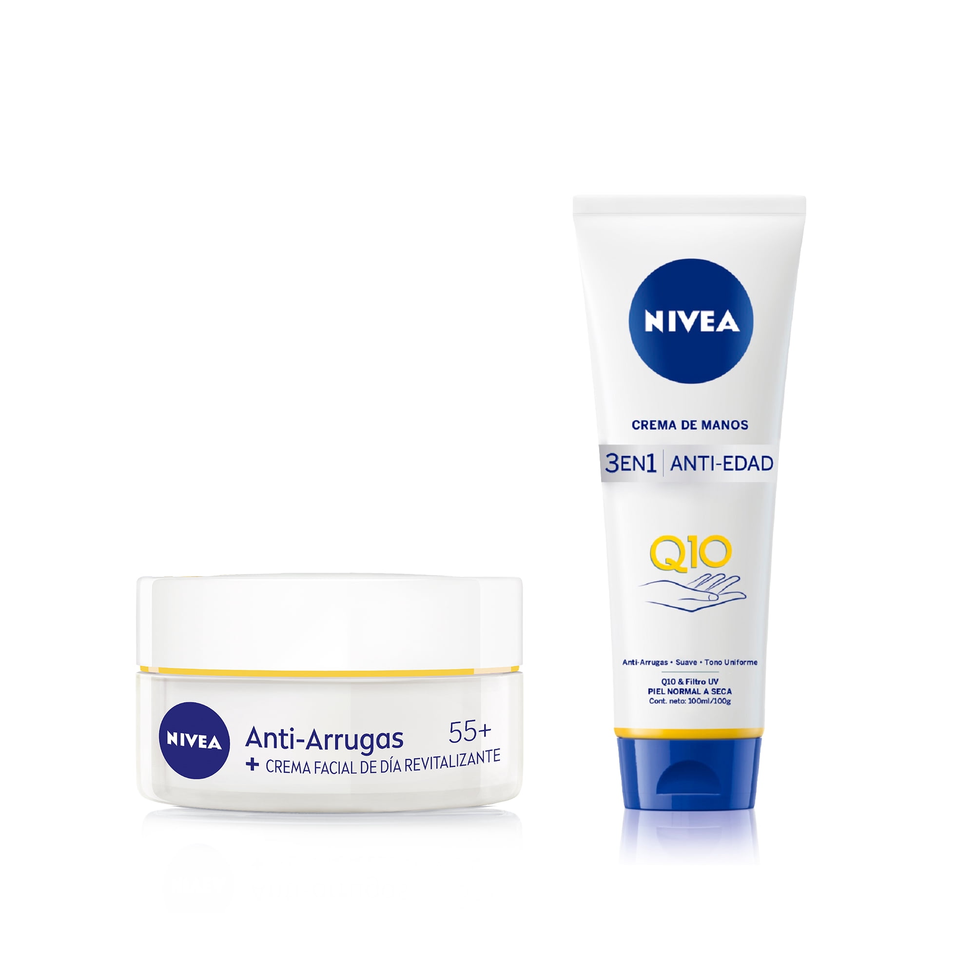 Pack Nivea Q10 Crema Facial Antiarrugas Revital +manos
