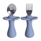 thumbnail image 1 of Juego de cuchara y tenedor para niños pequeños, cuchara para bebés, vajilla de autoalimentación para niños pequeños, tenedor y cuchara de acero inoxidable, 1 of 6