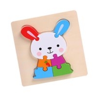 Magideal - Rompecabezas Con Forma De Animal Bloques De Madera Rompecabezas Juguete De Educación Temprana, Rompecabezas Para Niños Pequeños Rompecabezas De Madera