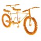 thumbnail image 1 of Hecho a mano Metal Craft Bicicleta Modelo Juguete Escritorio de Oficina Decoración para el hogar Dorado, 1 of 5
