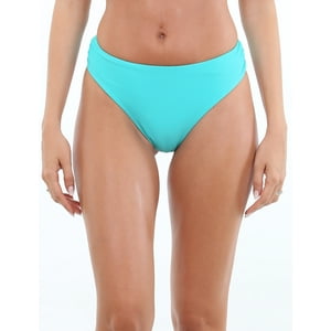 Samia - Bikini Tanga Drapeada Tiro Alto Verde S