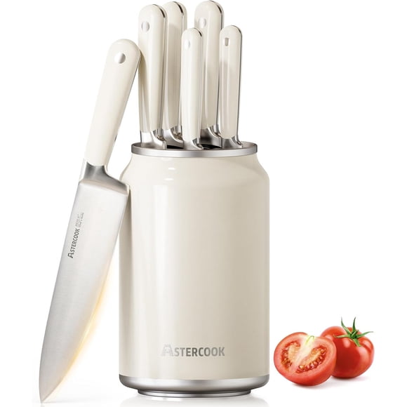 Astercook 6-Piece Kitchen Knife Set with Soda Can-Inspired Block