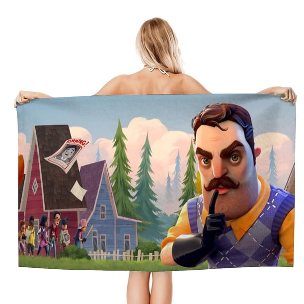 Hola Vecino Toalla de playa de secado rápido con diseño temático, regalo para mujeres y niñas, ideal para cumpleaños, fans, amantes de la música, uso en la playa o al aire libre,78*180cm