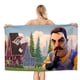 thumbnail image 1 of Hola Vecino Toalla de playa de secado rápido con diseño temático, regalo para mujeres y niñas, ideal para cumpleaños, fans, amantes de la música, uso en la playa o al aire libre,78*180cm, 1 of 6
