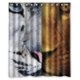 thumbnail image 1 of Cortina de ducha con estampado de leopardo de las nieves, juego de cortinas de baño con ganchos, tamaño 60 x 72 pulgadas, 1 of 3