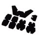 thumbnail image 4 of Parche de etiqueta engomada del gancho y del lazo del casco táctico 5pcs fijado para el casco del wst-af negro, 4 of 5