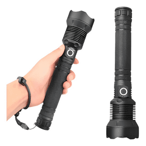 Genérico - Potente Linterna Led P90 De Carga Usb Aleación De Aluminio Blanco