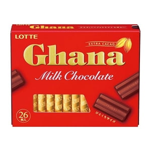 Kenko Foods - Chocolates Leche Extra Cacao Ghana Lotte 119 Gr 26 Unid. Rojo