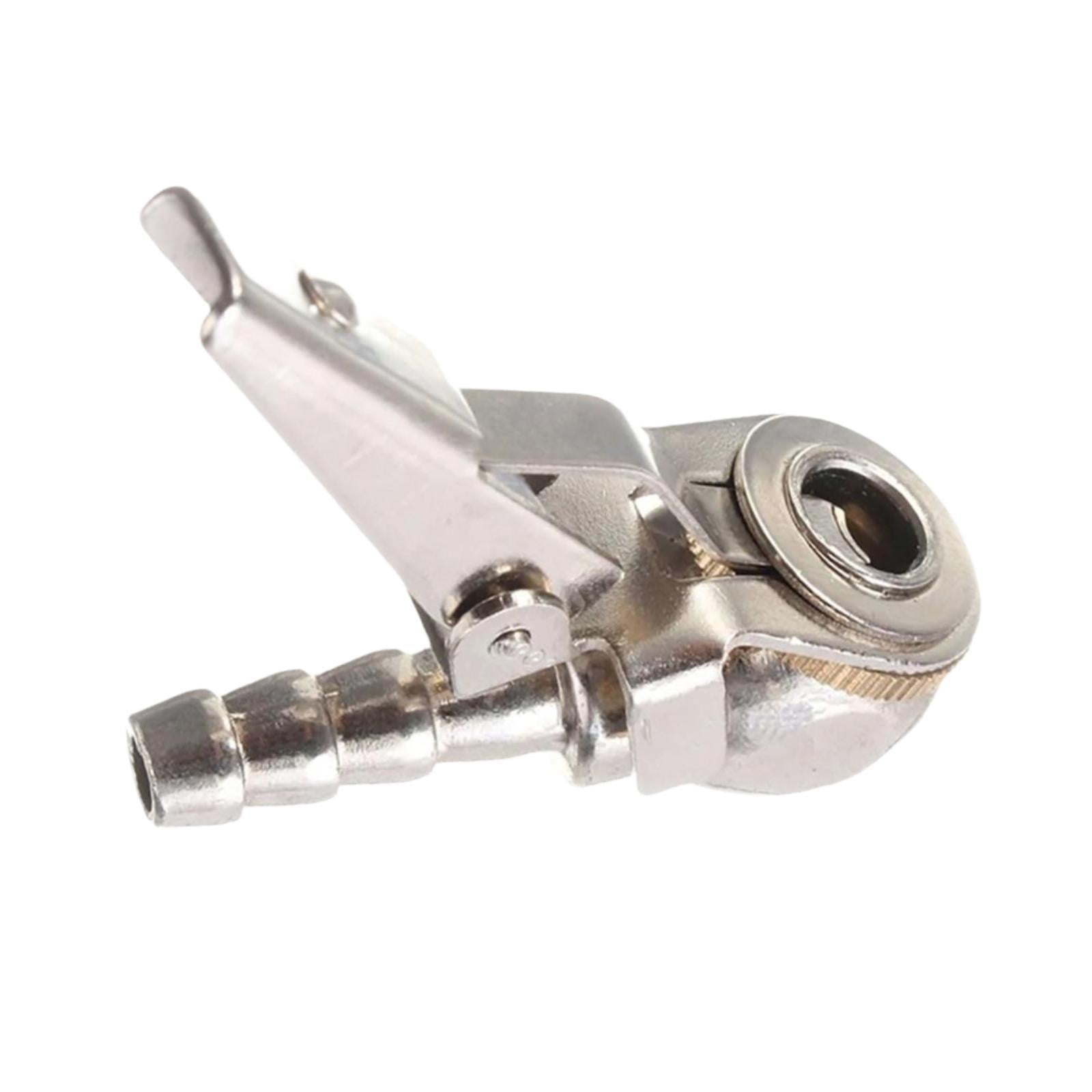 Magideal - Mandril De Aire Con Clip Para Inflador De Neumáticos, Abrazadera De Inflado De Neumáticos Resistente, Reemplazo De Liberación Rápida Para Automóviles Plata