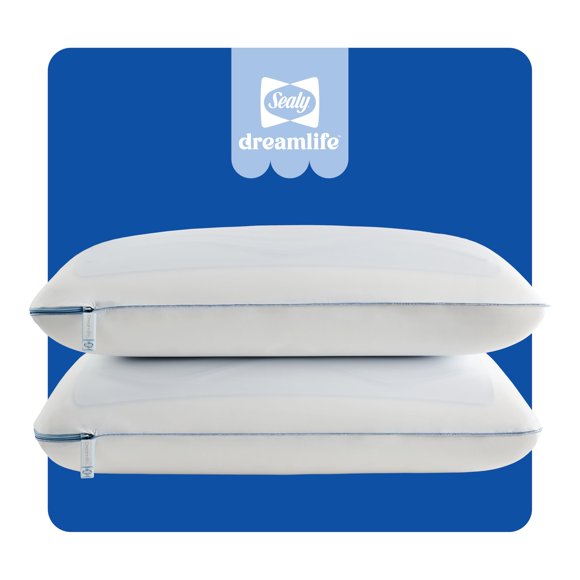 Almohada Sealy 61 cm de espuma viscoelástica con gel refrigerante – Pack de 2