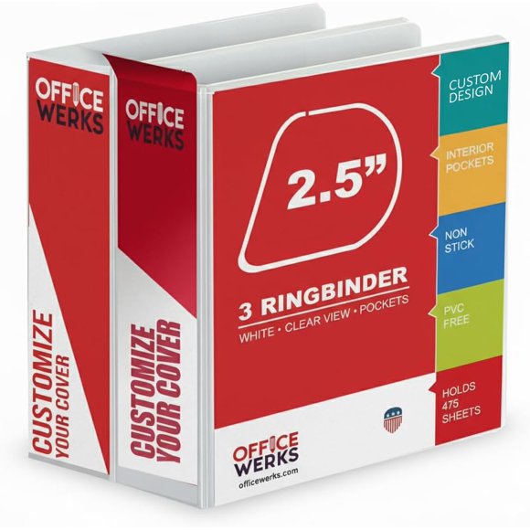 Carpeta de anillas Ring Binder Depot 2,5 pulg. 475 hojas (paquete de 2)