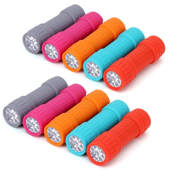 Paquete de 10 linternas FASTPRO con baterías para acampar y enseñar