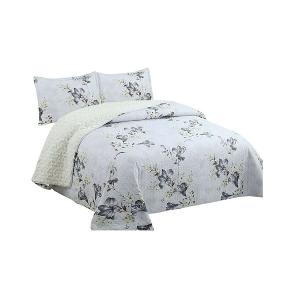 Quilt con sherpa 2 plaza blanco 230 cm x 250 cm J13