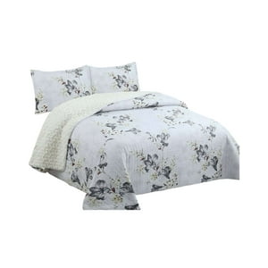 Feiya - Cubrecama Quilt Con Sherpa 2 Plaza 230 Cm X 250 Cm