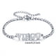thumbnail image 1 of 1pc Stainless Steel Fashion New Zodiac Letter Pendant Bracelet Jewelry Gift Birthday Gift, 1 of 5