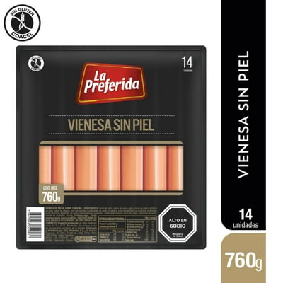 Vienesas Sin Piel Bolsa 14 Un 760 G La Preferida