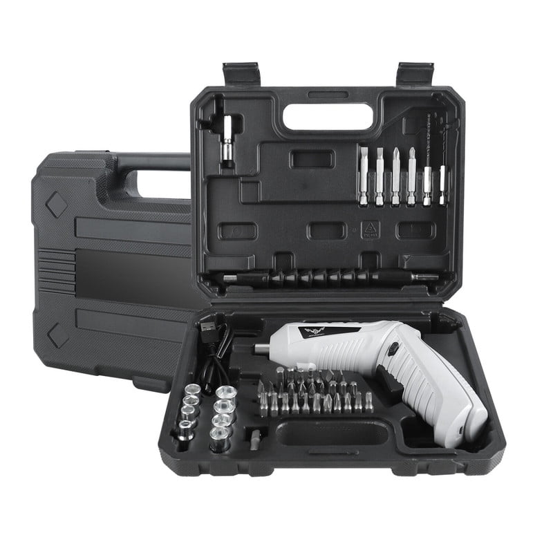 Jenabom Juego De Destornilladores Eléctricos 47 En 1 Gris Con Luz Nocturna, Herramienta De Reparación Del Hogar Multifuncional Recargable, Ideal Para Uso Doméstico Diario