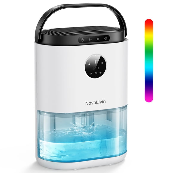 Depósito de agua deshumidificador NovaLivin de 2 litros para hogar, baño, dormitorio