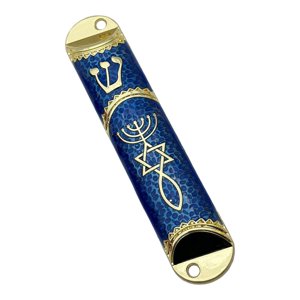 Magideal - Elegante Funda De Mezuzá Para Puerta Para Bendiciones Y Protección Del Hogar , Azul