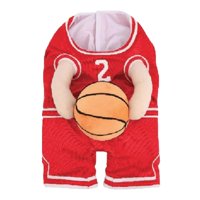 Magideal - Disfraz De Baloncesto Para Perro Con Pelota, Disfraz De Cosplay Para Mascota, Accesorios Fotográficos, Decoración De Fiesta Para Presentaciones En El Rojo