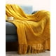 thumbnail image 4 of Mantas para sofas camas u oficinas con Flecos 127x152 cm Amarillo, 4 of 4