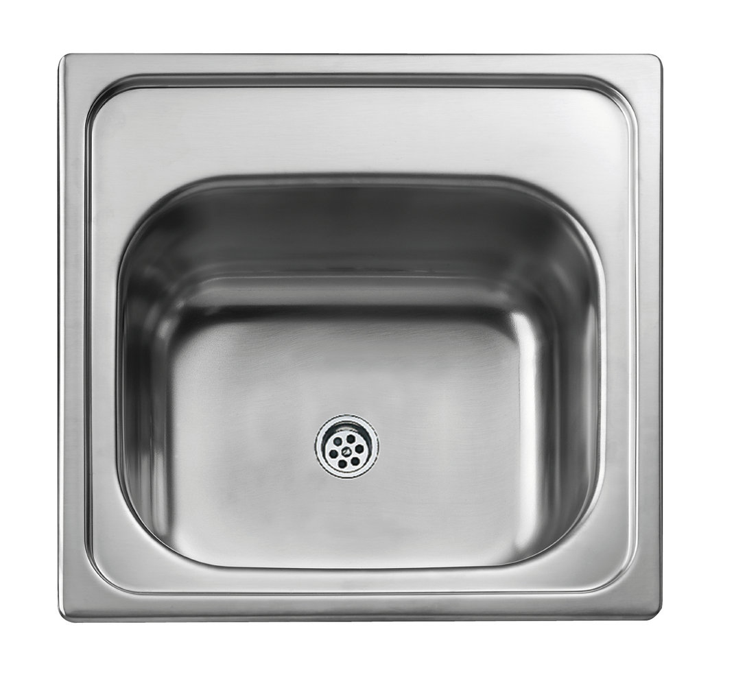 Logmey Edelstahl-Barspüle 38,1 Cm (Drop-In) | 16 Gauge, Mit Arbeitsplatte & Abtropfschiene | Inkl. Schneidebrett Für Küche/Wohnmobil