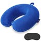 thumbnail image 1 of Almohada de viaje Gosider de espuma viscoelástica en forma de U con funda de terciopelo, 1 of 7