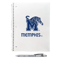 Greeting Pen - Set De Regalo Con Bolígrafo De Felicitación Memphis Tigers, Cuaderno En Espiral, 8 X 10,5
