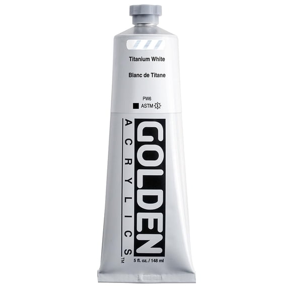 Pintura acrílica Golden Heavy Body Titanium White 150 ml