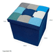 thumbnail image 2 of Puff Baúl Plegable Organizador 76x38 Tela Mix Azul, 2 of 3