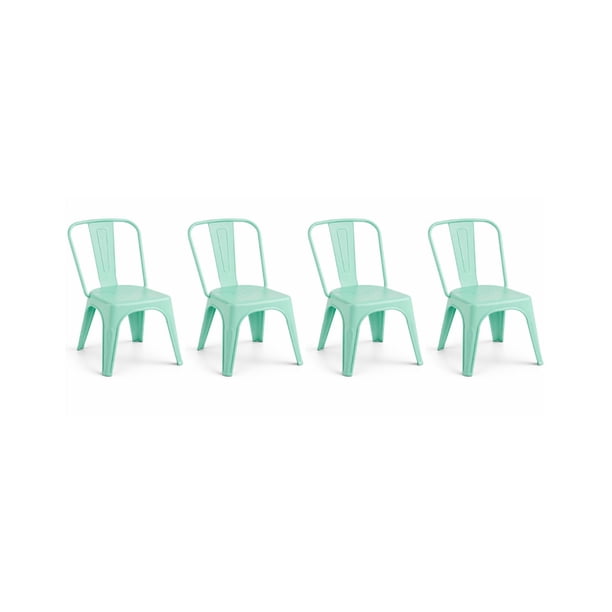 Pack 4 Sillas Tolix Kids De Polipropileno - Menta