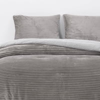 Dib - Cobertor Reversible Sherpa 2 Plazas Cotelón Gris