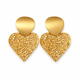 thumbnail image 3 of Aros Corazón Calado Acero Inoxidable Dorado y Plateado dorado 3, 3 of 4