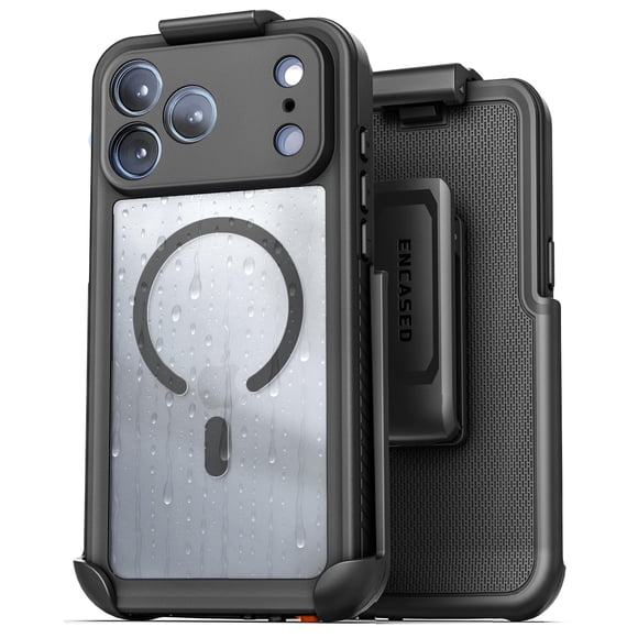 Funda impermeable Encased para iPhone 17 Pro Max con clip para cinturón, IP68